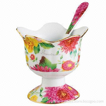 Ice Cream Cup for Promotional Gifts, Made of Stoneware Material